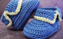Sapatinho de Bebê Azul Feito de Crochê – Dicas de Modelos e Vídeo de Como Fazer