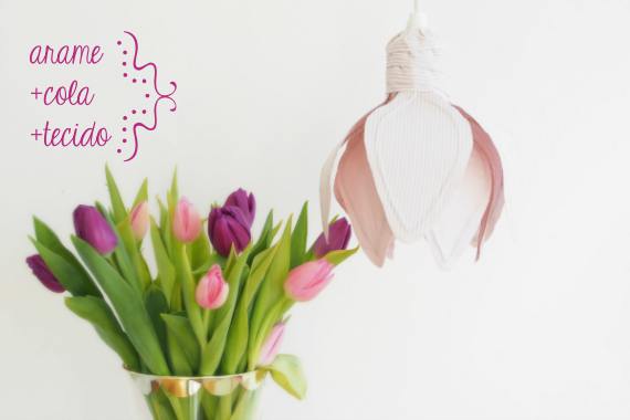Luminária Feita de Tecido Em Forma de Flor – Como Fazer