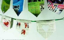 Bandeirinhas Feitas de Jornal e Revista – Materiais e Passo a Passo