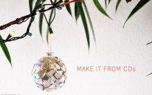 Bolas de Natal Decorada com CD  – Como Fazer