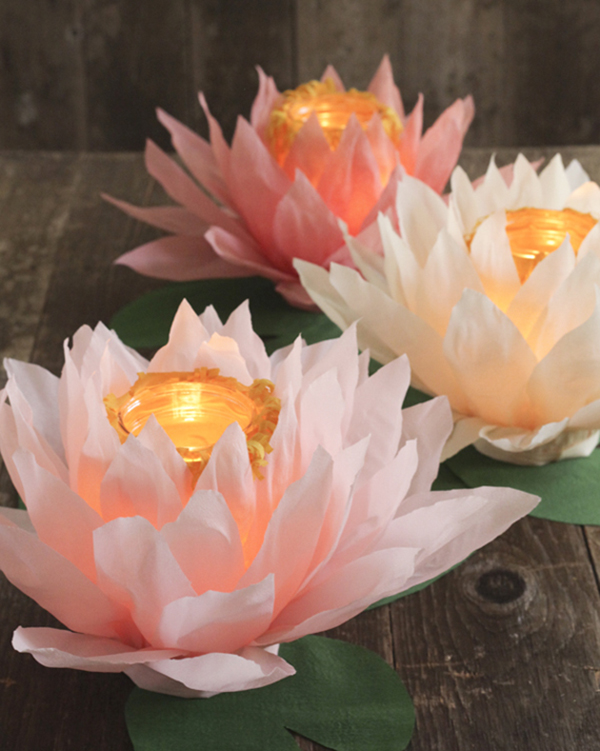 Luminária de Vidro com Flor de Papel – Materiais e Como Fazer