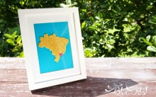 Quadro Decorativo Mapa do Brasil – Como Fazer