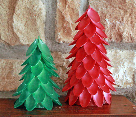 Árvore de Natal de Colher Descartável – Como Fazer | Bigtudo Artesanato
