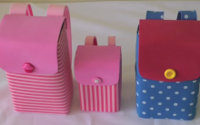 Mochilinhas Feita Com Caixa de Leite – Lembrancinha – Material e Como Fazer