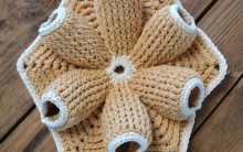 Flor Feita de Crochê Modelo 1 – Material e Como Fazer