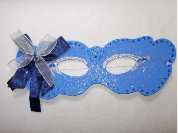 Moldes de Máscaras para Carnaval azul