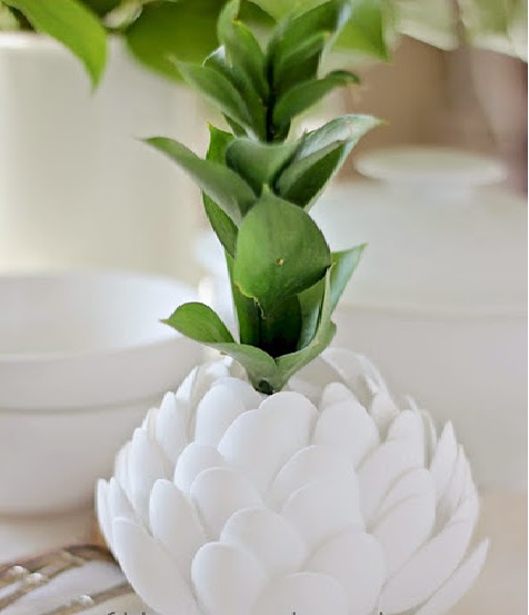 Vaso de Flor Com Colheres de Plástico – Como Fazer
