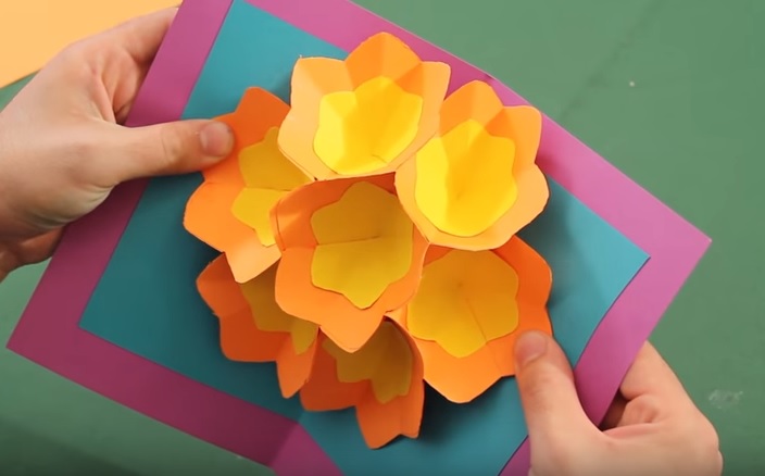 Cartão Flores 3D Dia das Mães – Material e Vídeo
