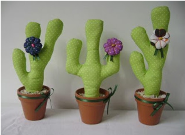Cactus em Tecido - passo passo