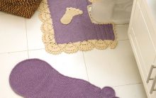 Conjunto de Banheiro Pezinhos Em Crochê – Material e Como Fazer
