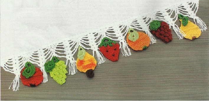 barrado frutas em croche