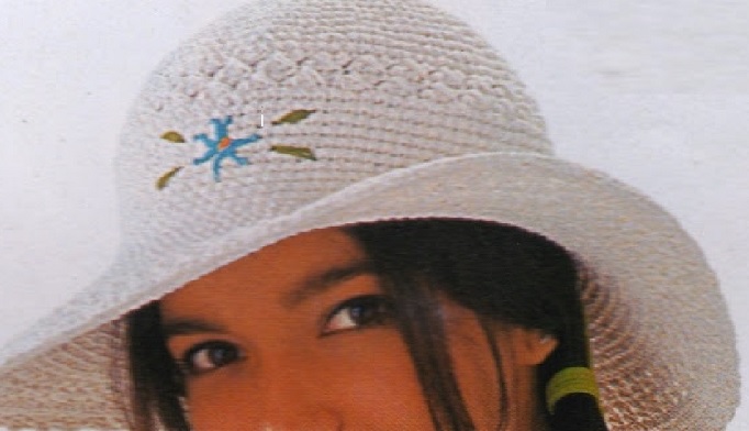 chapéu de praia flor