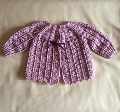 Casaquinho Bebê Crochê Rosé – Material e Como Fazer