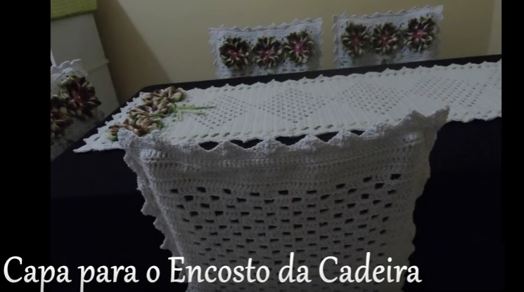 Capa Para Encosto Cadeira Em Crochê – Material e Como Fazer