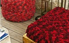 Puff de Pneu Matizado Vermelho Crochê – Material e Receita