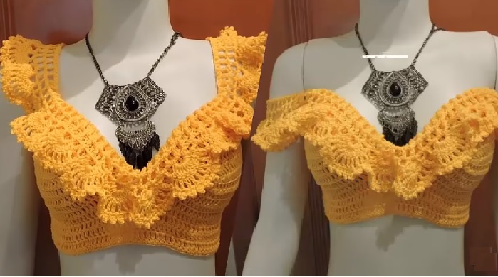 Blusa Cropped Ciganinha Crochê – Material e Vídeo