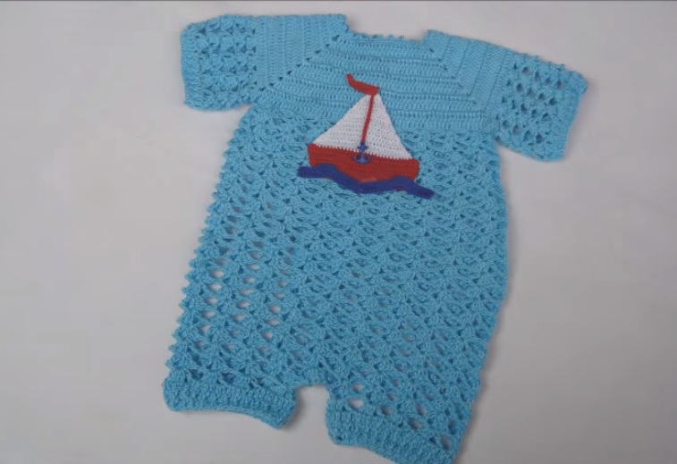 Macacão Bebê Barquinho de Crochê – Material e Vídeo