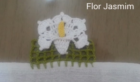 Barrado Flor Jasmim Em Crochê – Material e Vídeo