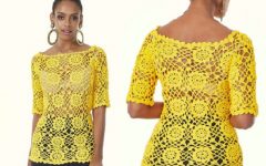 Blusa Glamour Amarela Em Crochê – Material e Receita