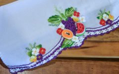 Pano De Prato Salada De Frutas Crochê – Material e Receita