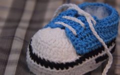 Tênis Cano Baixo Azul Em Crochê – Material e Vídeo