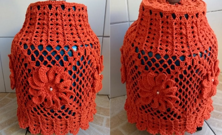 Capa Para Botijão Flor Gomos Em Crochê – Material e Vídeo
