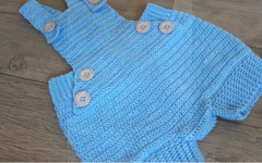 Macacão de Bebê Em Crochê – Material e Vídeo
