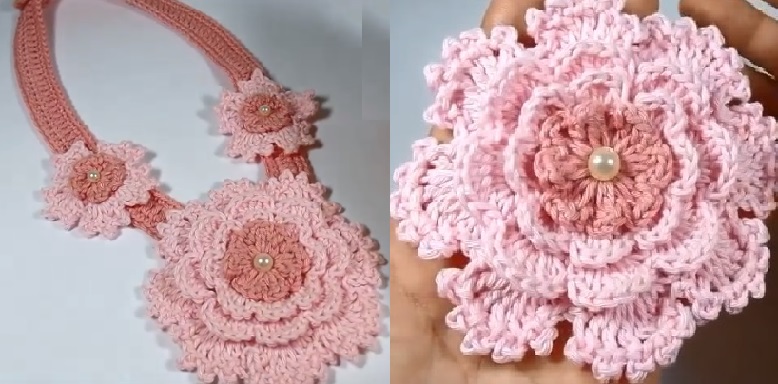 Colar Flor Gardênia Crochê – Material e Vídeo