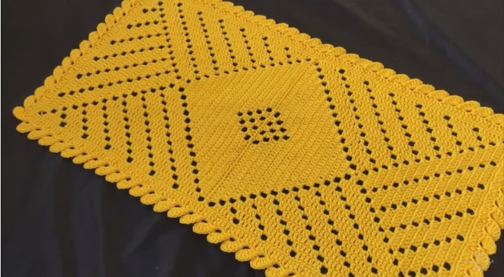 Tapete Diagonal Crochê – Material e Vídeo