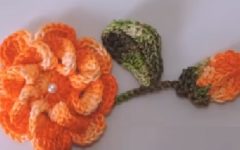 Flor, Botão e Folha Em Crochê – Material e Vídeo