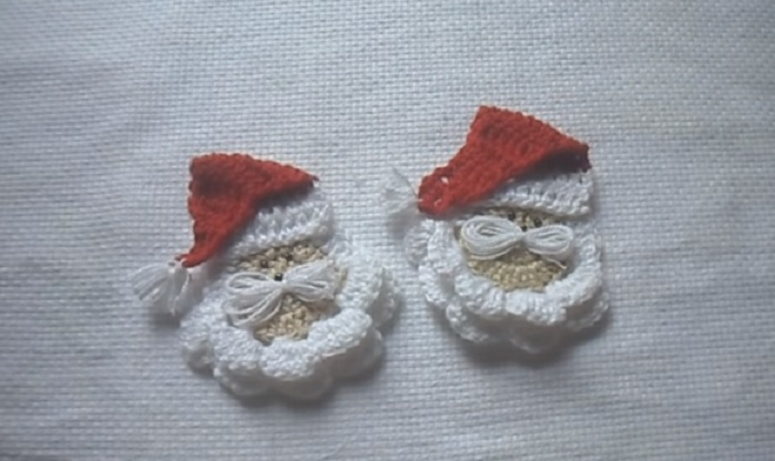Papai Noel Para Aplique Em Crochê – Material e Vídeo