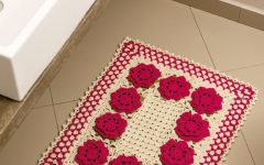 Tapete Retangular Com Flores Em Crochê – Material e Receita