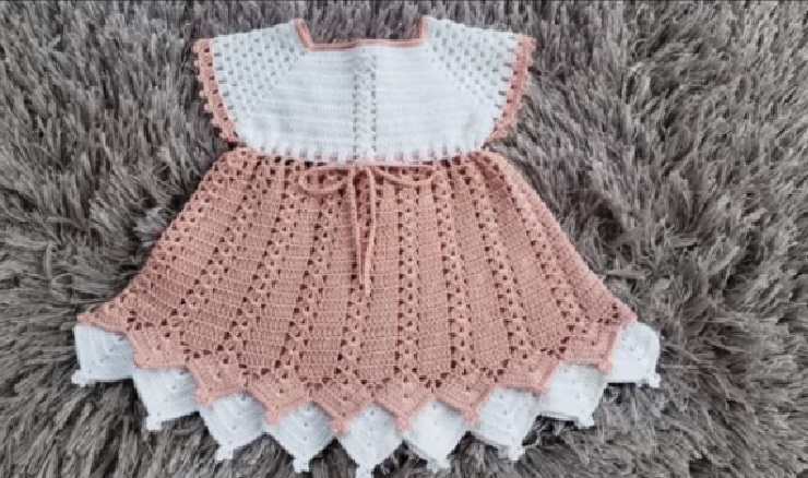 Vestido Mikaela Bebê Em Crochê – Material e Vídeo