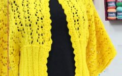 Kimono Amarelo Em Tricô – Material e Vídeo