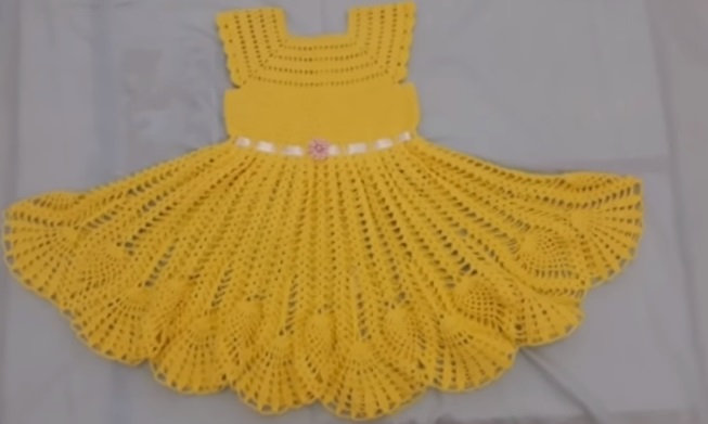 Como Fazer Vestido de Crochê Para Bebê - Material e Vídeo