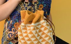 Bolsa Laranja Saco Em Crochê – Material e Receita