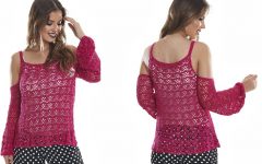 Blusa Ombro Vazado Em Crochê – Material e Receita