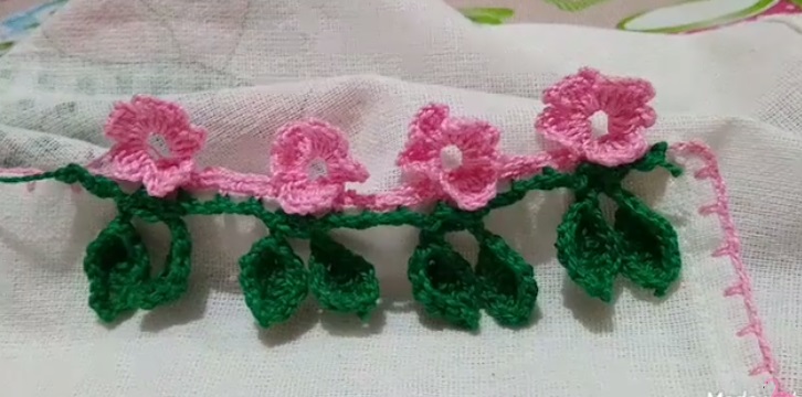 Barrado Flor de Cerejeira Em Crochê- Material e Vídeo  